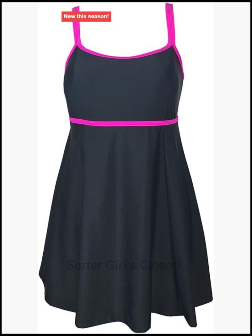 Plus Size One Piece Swim Dress with Polka Dots, Adjustable Straps, Removable